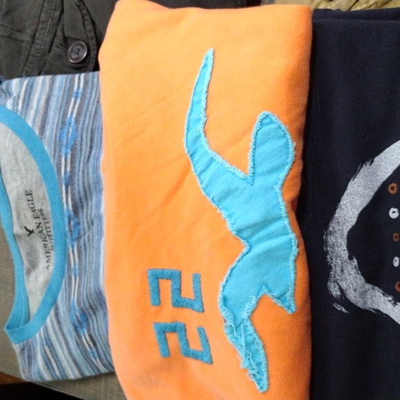 Men's BUNDLE AMERICAN EAGLE * HOLLISTER TEES & SHORTS*** SZ S / M CARGO WAIST 30 - Picture 3 of 15